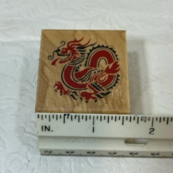 Chinese Symbols Rubber Stamp Lot: Destiny*Strength*China Seal*Chinese Dragon NEW - Picture 7 of 12